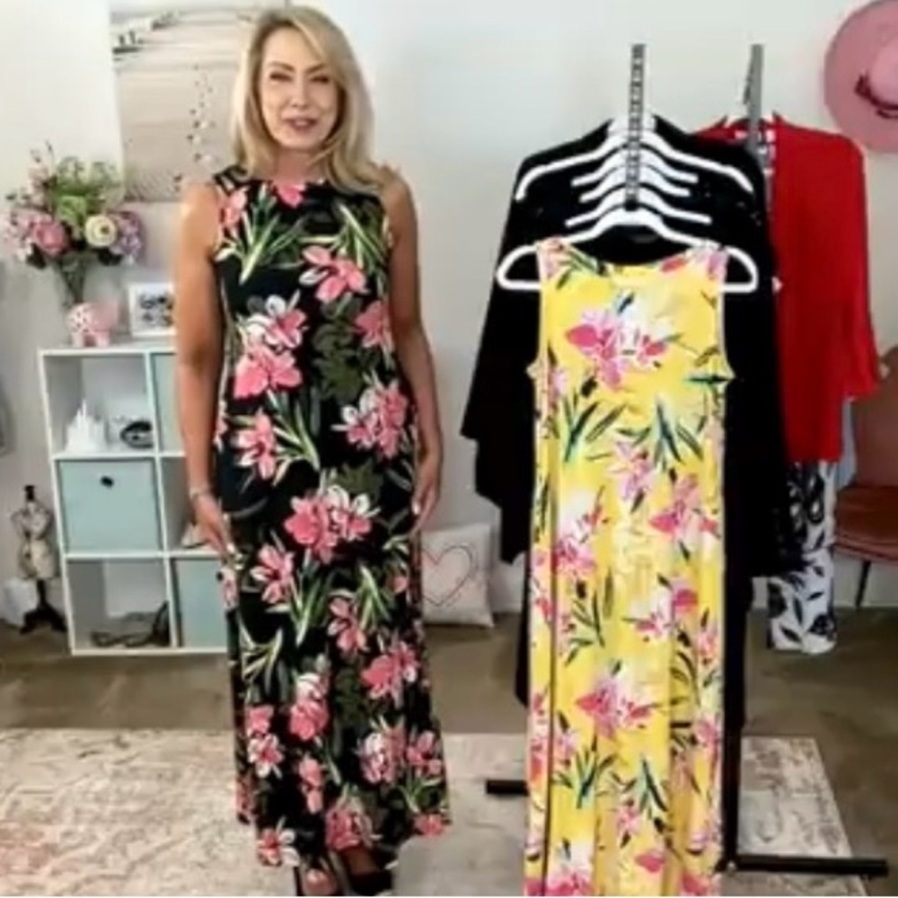 Susan Graver Yellow Floral Dress - Picture 7 of 7